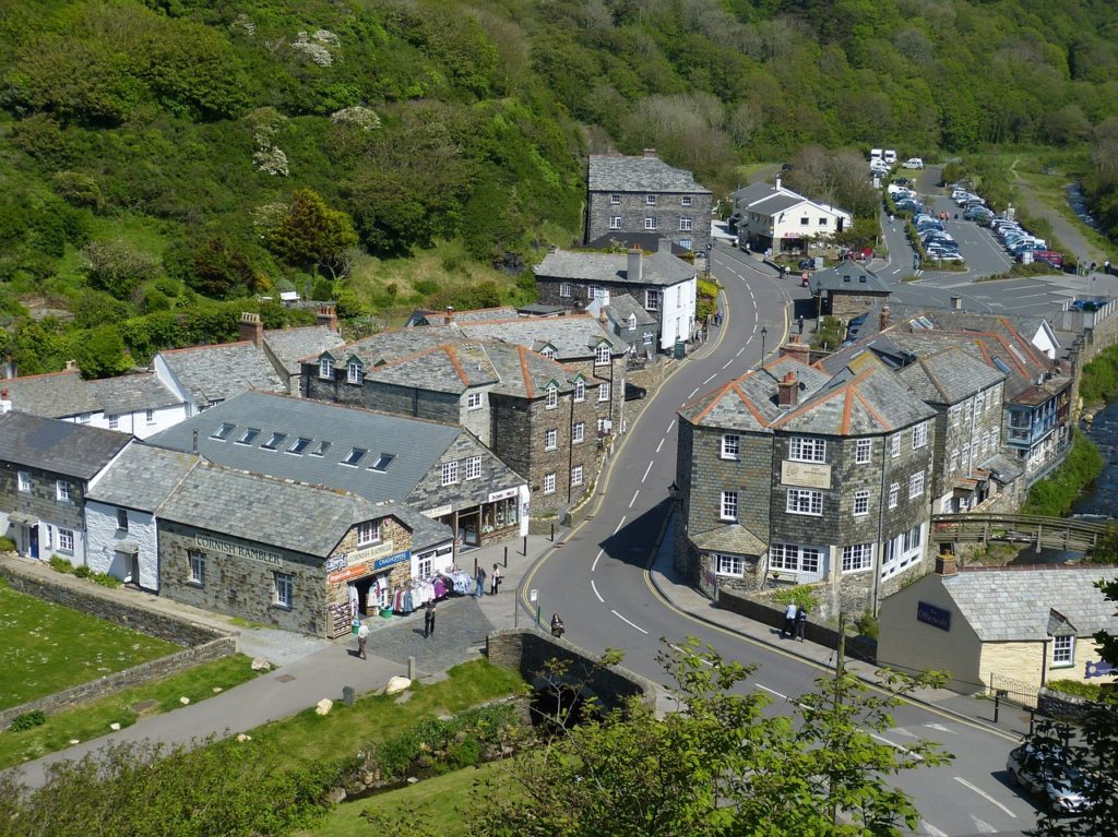 cornwall, boscastle, village